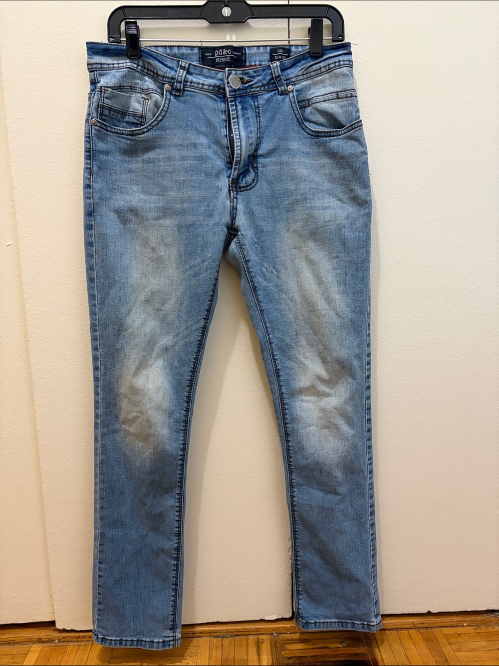 Paper Denim& Cloth Light Blue Slim Straight Jeans